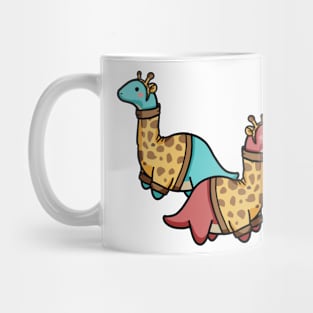 Cute dino long neck, giraffe dino, dinosaur Mug